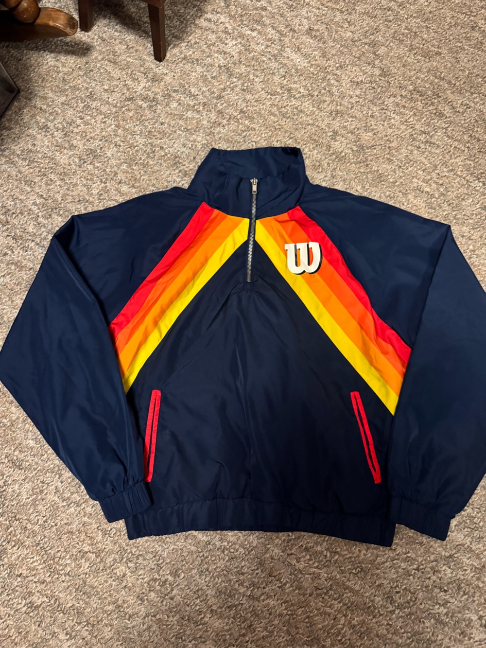 Forever 21 x Wilson retro style windbreaker pullover - size medium